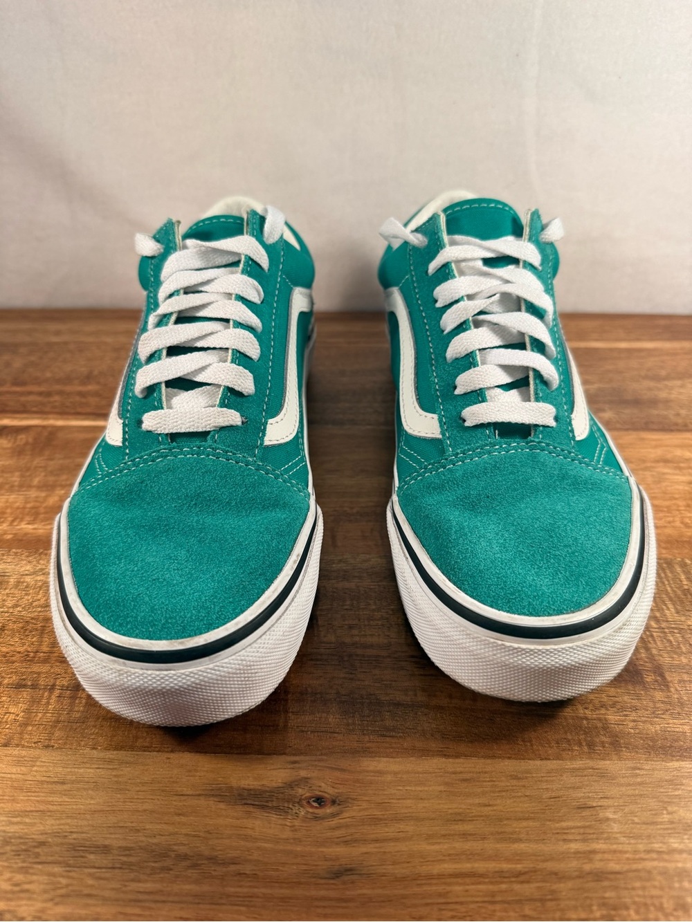 Vans Off The Wall Old Skool Pepper Green Low Top Sneakers Size 7.5 - Picture 2 of 8